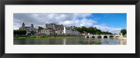 Framed Castle on a hill, Saint Aignan, Loire-Et-Cher, Loire Valley, France Print