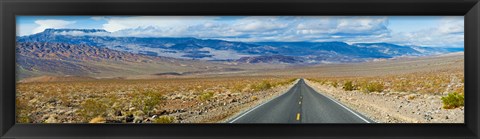 Framed Road passing through a desert, Death Valley, Death Valley National Park, California, USA Print