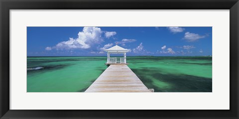 Framed Pier in the sea, Bahamas Print