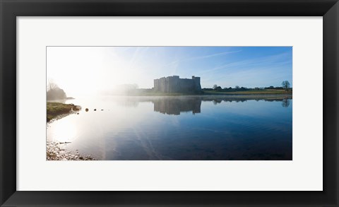 Framed Castle at the waterfront, Carew Castle, Carew, Welsh County, Pembrokeshire, Wales Print