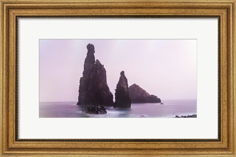 Framed Rock outcrop at coast, Ribeira Da Janela, Porto Moniz, Madeira, Portugal Print