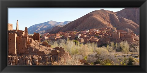 Framed Village in the Dades Valley, Morocco Print