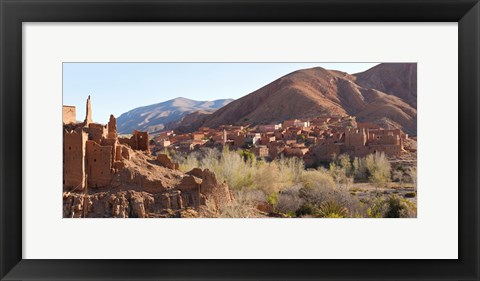 Framed Village in the Dades Valley, Morocco Print