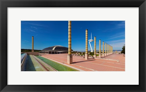 Framed Calatrava Tower at Olympic Ring in Montjuic, Barcelona, Catalonia, Spain Print