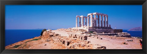 Framed Poseidon Cape Sounion Greece Print