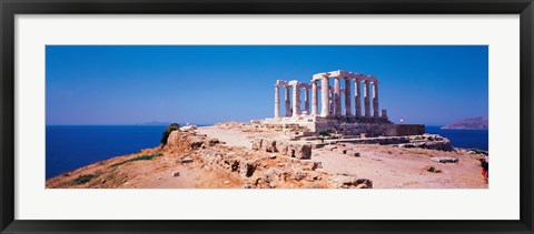 Framed Poseidon Cape Sounion Greece Print