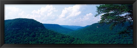 Framed Mountain range, Milligans Overlook Creek Falls State Park, Pikeville, Bledsoe County, Tennessee, USA Print