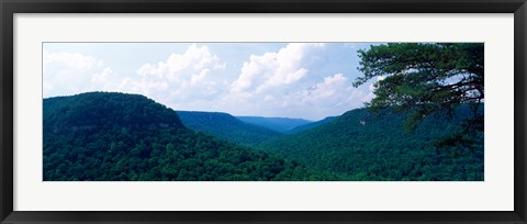 Framed Mountain range, Milligans Overlook Creek Falls State Park, Pikeville, Bledsoe County, Tennessee, USA Print