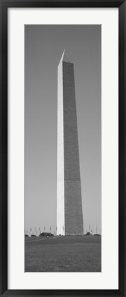 Framed Obelisk (black and white), Washington Monument, Washington DC Print