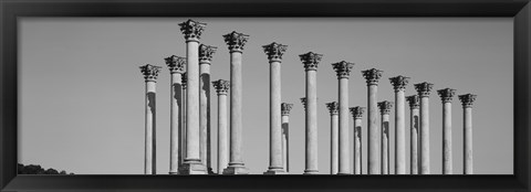 Framed Low angle view of columns, National Capitol Columns, National Arboretum, Washington DC, USA Print