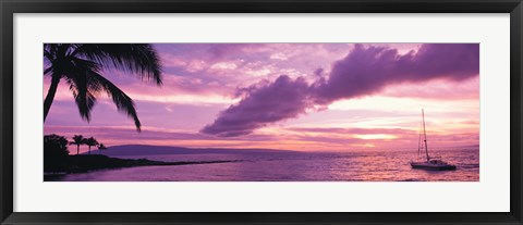 Framed Sunset Kapala Bay Maui HI USA Print