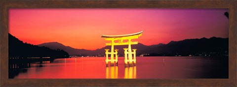 Framed Itsukushima Shrine Otorii Hiroshima Japan Print