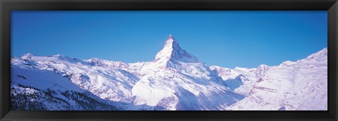 Framed Mt Matterhorn Valais Sunnegga Switzerland Print