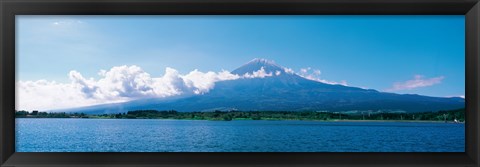 Framed Mt Fuji &amp; Tanuki-Ko Shizuoka Japan Print