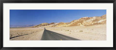 Framed Road passing through mountains, Death Valley National Park, California, USA Print