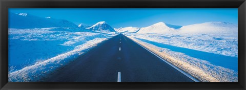 Framed Winter road Glencoe Scotland Print