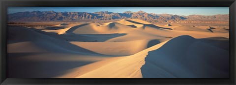 Framed Sunset Mesquite Flat Dunes Death Valley National Park CA USA Print