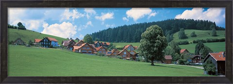 Framed Mountainside Village, Appenzell Switzerland Print