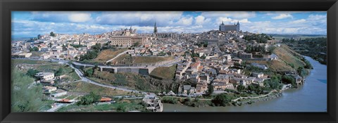 Framed Aerial view of Toledo Spain Print