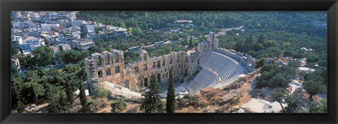 Framed Ode&#39;on tu Herodu Att&#39;ku the Acropolis Athens Greece Print