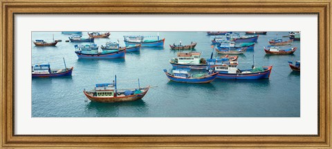 Framed Fishing boats, Mui Ne, Vietnam Print