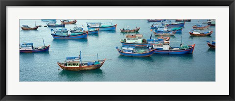 Framed Fishing boats, Mui Ne, Vietnam Print