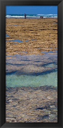 Framed Indian Ocean, Fringe Reef, Mombasa Marine National Park and Reserve, Kenya Print