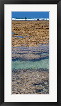 Framed Indian Ocean, Fringe Reef, Mombasa Marine National Park and Reserve, Kenya Print