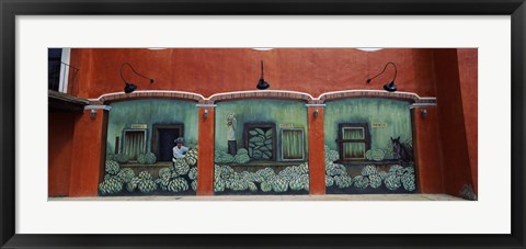 Framed Mural on a wall, Cancun, Yucatan, Mexico Print