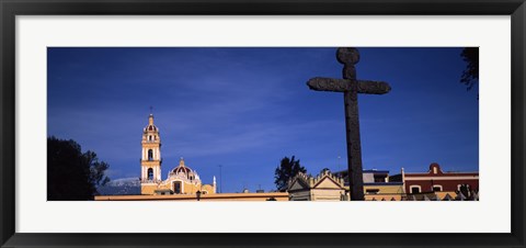 Framed Low angle view of a church, Cholula, Puebla State, Mexico Print