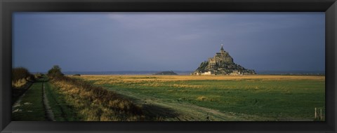 Framed Mont Saint-Michel, Manche, Normandy, France Print