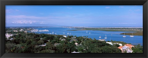 Framed High angle view from top of lighthouse, St. Augustine, Florida, USA Print