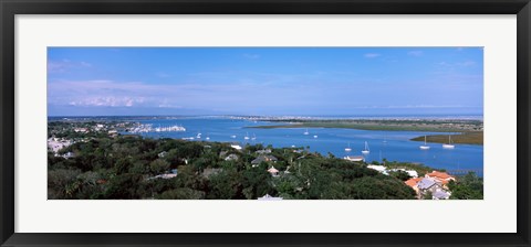 Framed High angle view from top of lighthouse, St. Augustine, Florida, USA Print