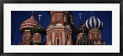 Framed Low angle view of a church, St. Basil&#39;s Cathedral, Red Square, Moscow, Russia Print