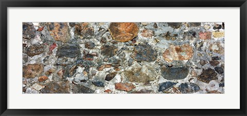 Framed Close-up of a stone wall, St. John, US Virgin Islands Print