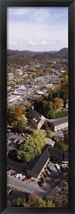 Framed High angle view of a city, Gatlinburg, Sevier County, Tennessee Print