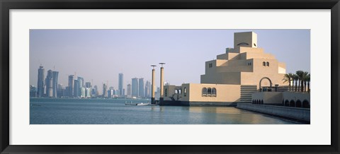 Framed Museum at the waterfront, Museum Of Islamic Arts, Doha, Ad Dawhah, Qatar Print