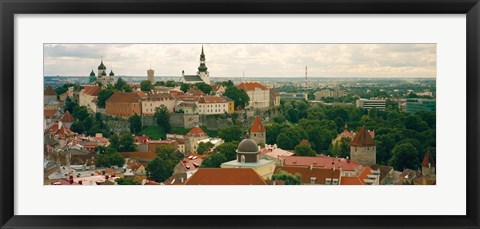 Framed High angle view of a townscape, Old Town, Tallinn, Estonia Print