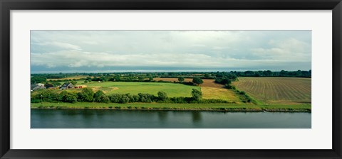 Framed Countryside, Kiel Canal, Kiel, Schleswig-Holstein, Germany Print