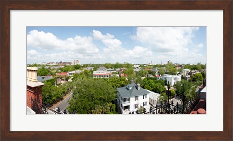 Framed High angle view of buildings in a city, Wentworth Street, Charleston, South Carolina, USA Print