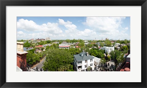 Framed High angle view of buildings in a city, Wentworth Street, Charleston, South Carolina, USA Print