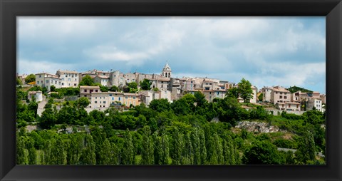 Framed Town on a hill, Sault, Vaucluse, Provence-Alpes-Cote d&#39;Azur, France Print