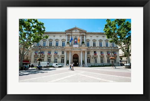 Framed Facade of a building, Hotel de Ville, Place de l&#39;Horloge, Avignon, Vaucluse, Provence-Alpes-Cote d&#39;Azur, France Print