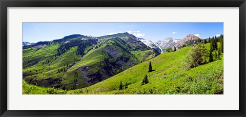 Framed On Slate River Road looking at Mt Owen and Purple Mountain, Crested Butte, Gunnison County, Colorado, USA Print