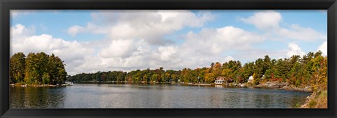 Framed Moon River, Bala, Muskoka, Ontario, Canada Print