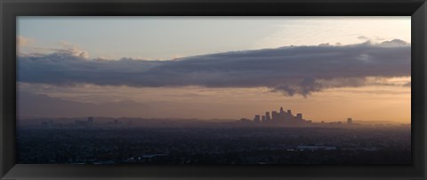 Framed Buildings in a city, Mid-Wilshire, Los Angeles, California, USA Print