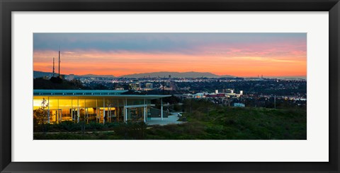 Framed City at Dusk, Baldwin Hills Scenic Overlook, Culver City, Los Angeles County, California, USA Print