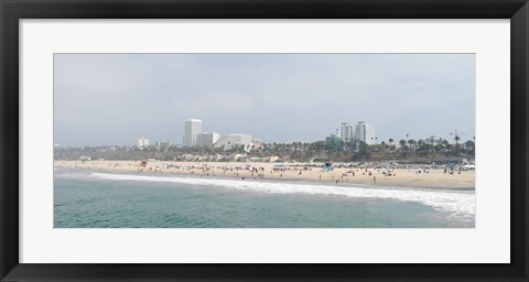 Framed Santa Monica Beach, Santa Monica, Los Angeles County, California, USA Print