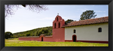 Framed Church in a field, Mission La Purisima Concepcion, Santa Barbara County, California, USA Print