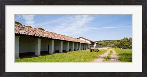 Framed Colonnade of a building, Mission La Purisima Concepcion, Santa Barbara County, California, USA Print
